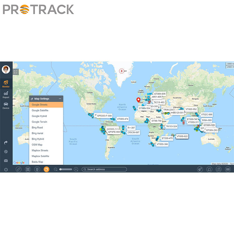 Platform Software GPS nelusuri Online Kanggo Fleet